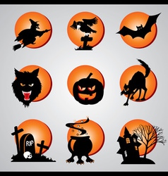 Icons halloween vector image