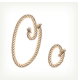 Rope alphabet Letter O vector image