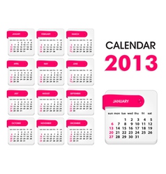Calendar 2013 vector image