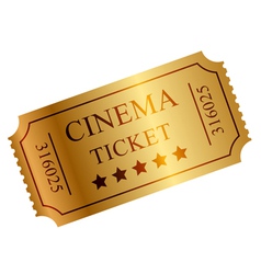 Gold ticket vector image