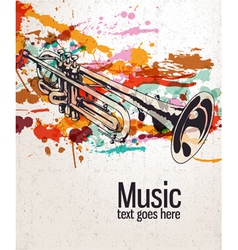 Retro splatter music background vector image