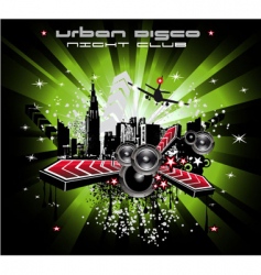 Grunge urban city background vector image