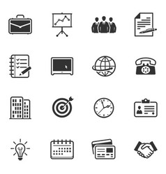 Business and Office Icons vector image