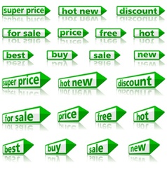 Retail Arrow Labels vector image