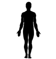 Silhouette of human male vector image