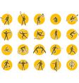 Summer sports icon set vector image