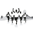 A group of runners vector image
