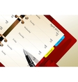 Business background with red notebook vector image