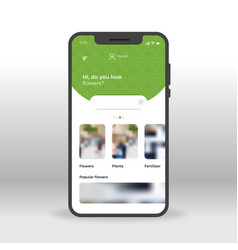green eco ui ux gui screen for mobile apps design vector image vector image