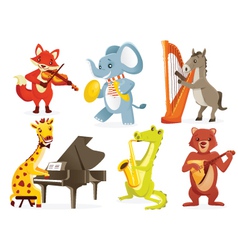 Musical animals vector image