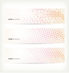 Halftone banner set Halftone banner set vector image