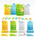 Web boxes and labels vector image