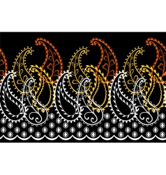 Paisley border vector image
