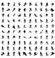 Silhouette of skiers Silhouette of skiers vector image
