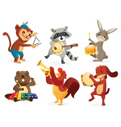 Musical animals vector image