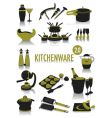 Kitchenware silhouettes vector image
