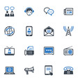Communication Icons Set 2 - Blue Series vector image
