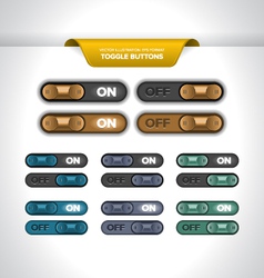 Toggle Buttons vector image