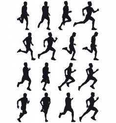 Running girl vector image