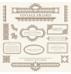 Vintage frames and design elements Vintage frames and design elements vector image