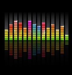Colorful Graph on Black Background vector image