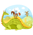 Dragon and knight vector image
