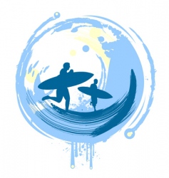 Surfers vector image