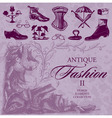 Fashion antique set vector image