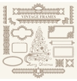 Set of Christmas design elements vector image