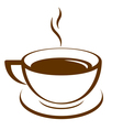 Icon of coffee cup vector image