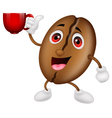 Coffee cartoon character with a coffee cup vector image