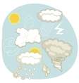 Weather set vector image