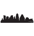 Austin texas skyline detailed silhouette vector image
