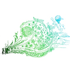 Magic opened door vector image