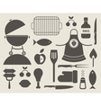 Barbecue icons vector image