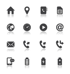 Mobile Phone Icons for application vector image