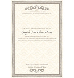 Vintage frame vector image