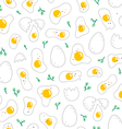 Eggs pattern on white background Eggs pattern on white background vector image