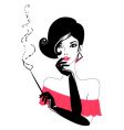 Retro lady vector image