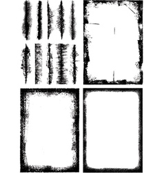 A collection of high detail grunge frames and elem vector image