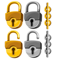 Padlock set vector image