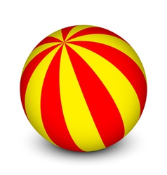 Red and yellow ball vector image