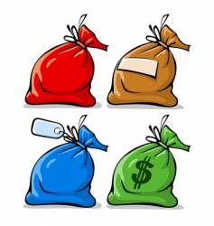 Sacks with labels vector image