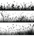 Grass line set vector image