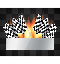 Background with checkered flags vector image