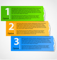 Torn paper progress option background vector image