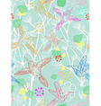 Seamless background with birds vector image