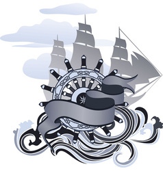 Sea design vector image