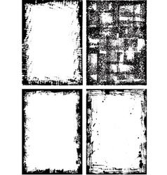 Collection of high detail grunge frames and elemen vector image