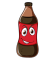 A bottle with face vector image